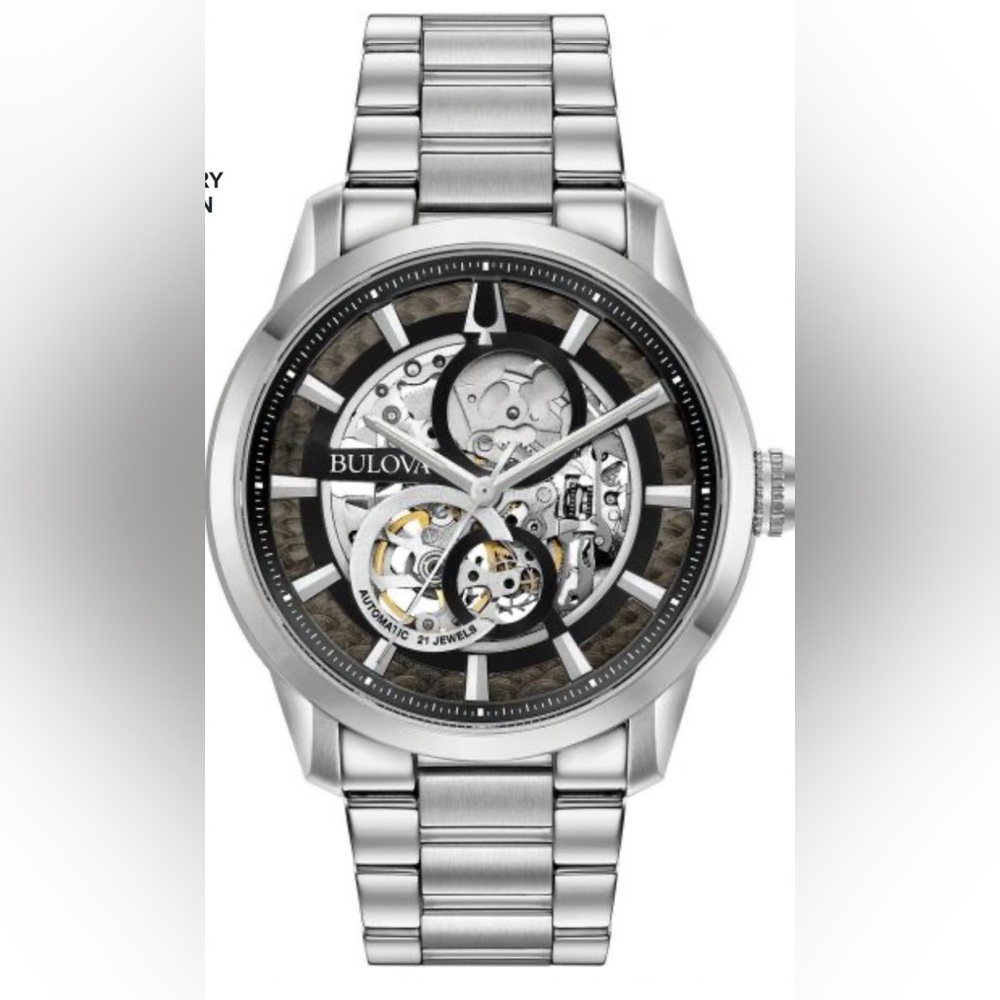 Men's Bulova Classic Sutton Automatic Skeleton Dial Bracelet Watch | 43mm